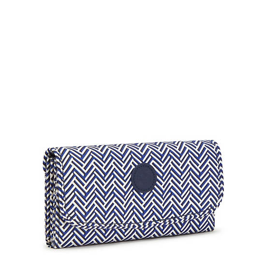 Kipling Money Land Printed Snap Wallet Plånbok Blå | SE 1034RV